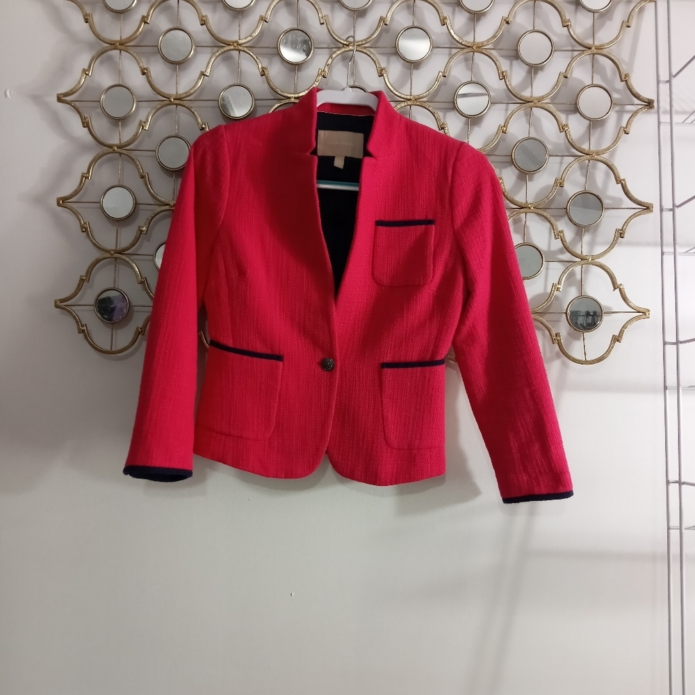 BR Pink Blazer with Navy Trim